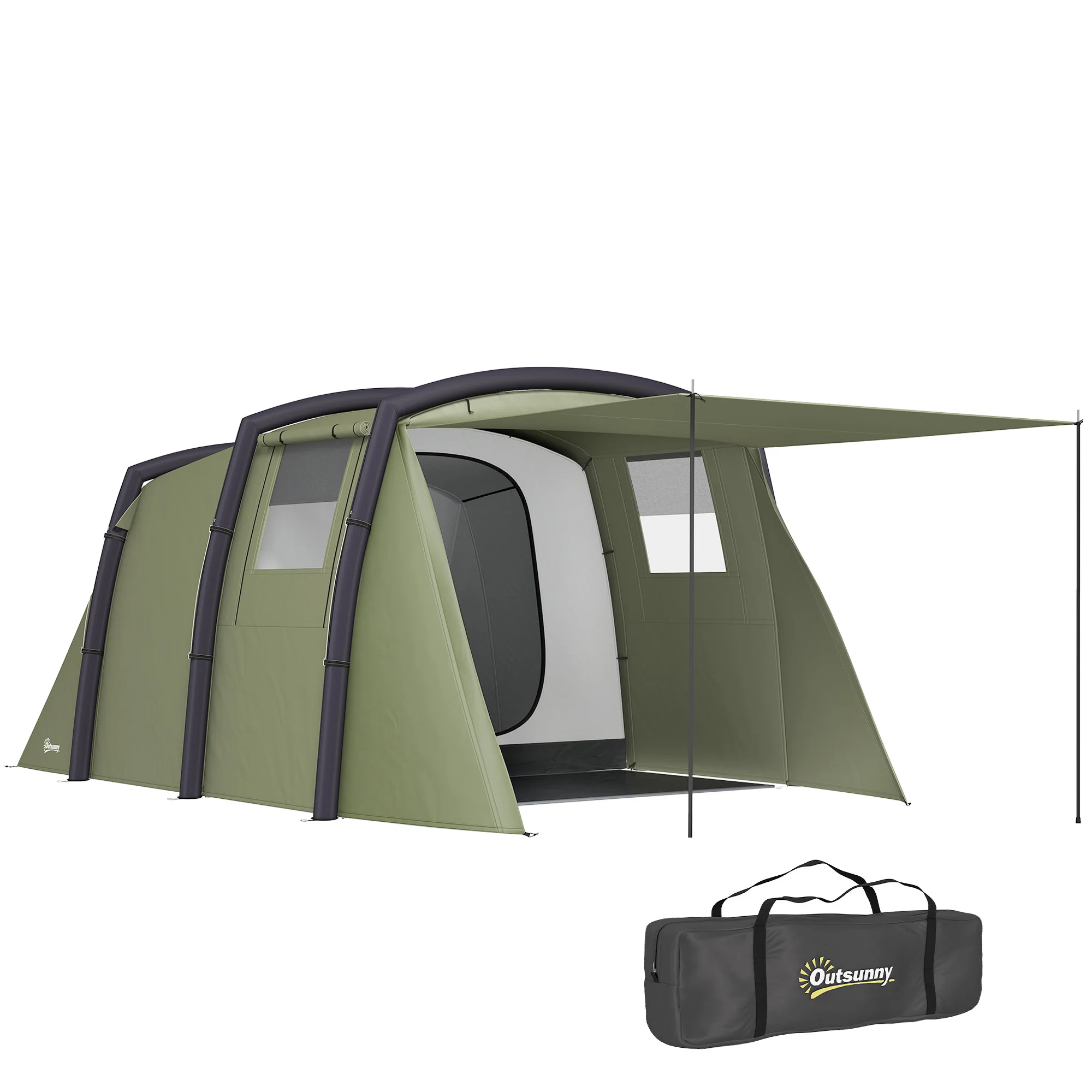 Tente tunnel gonflable 3/4 personnes Outsunny – Image 7