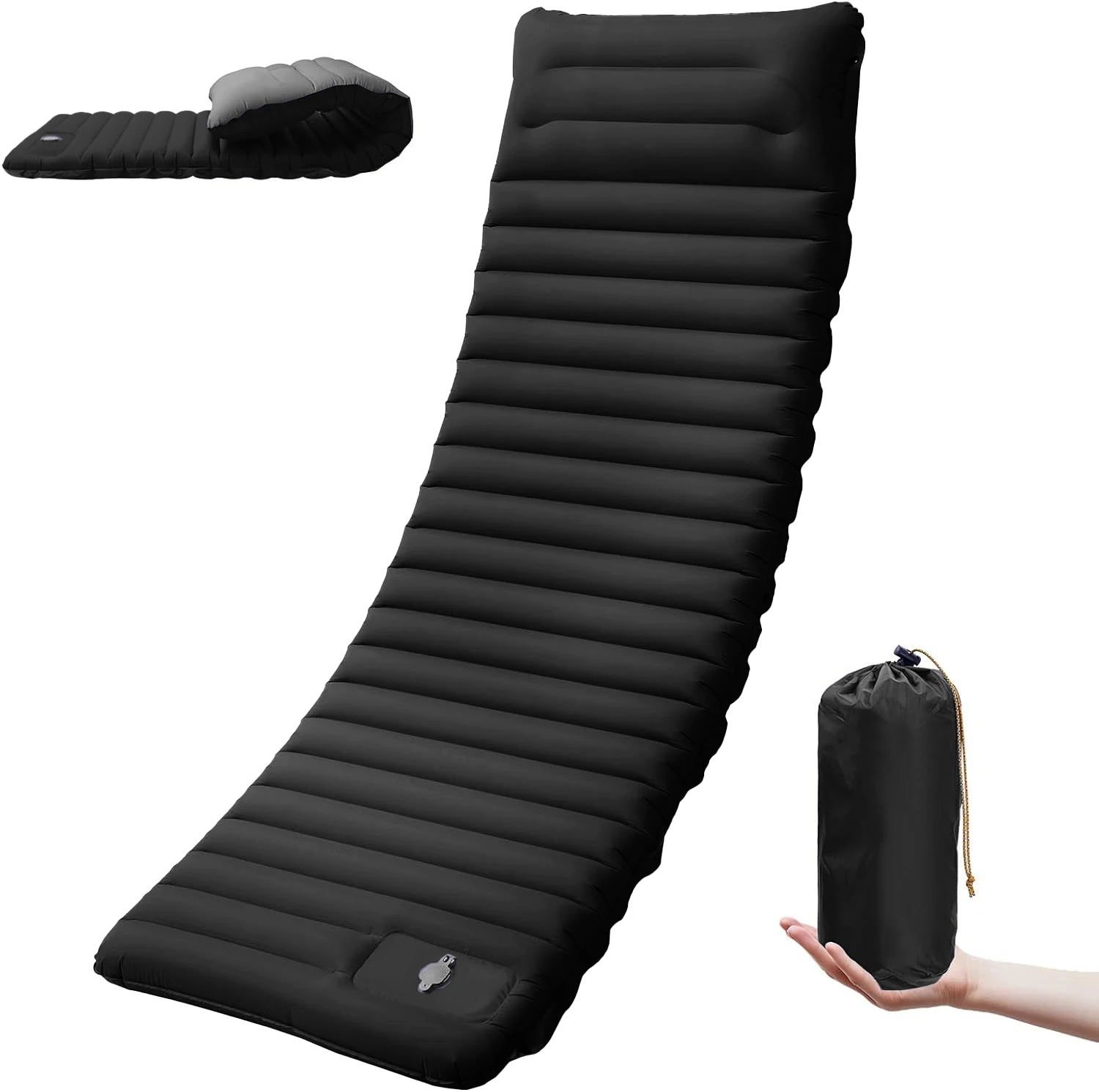 Matelas de camping auto-gonflant épais de 10 cm et compact – Image 7