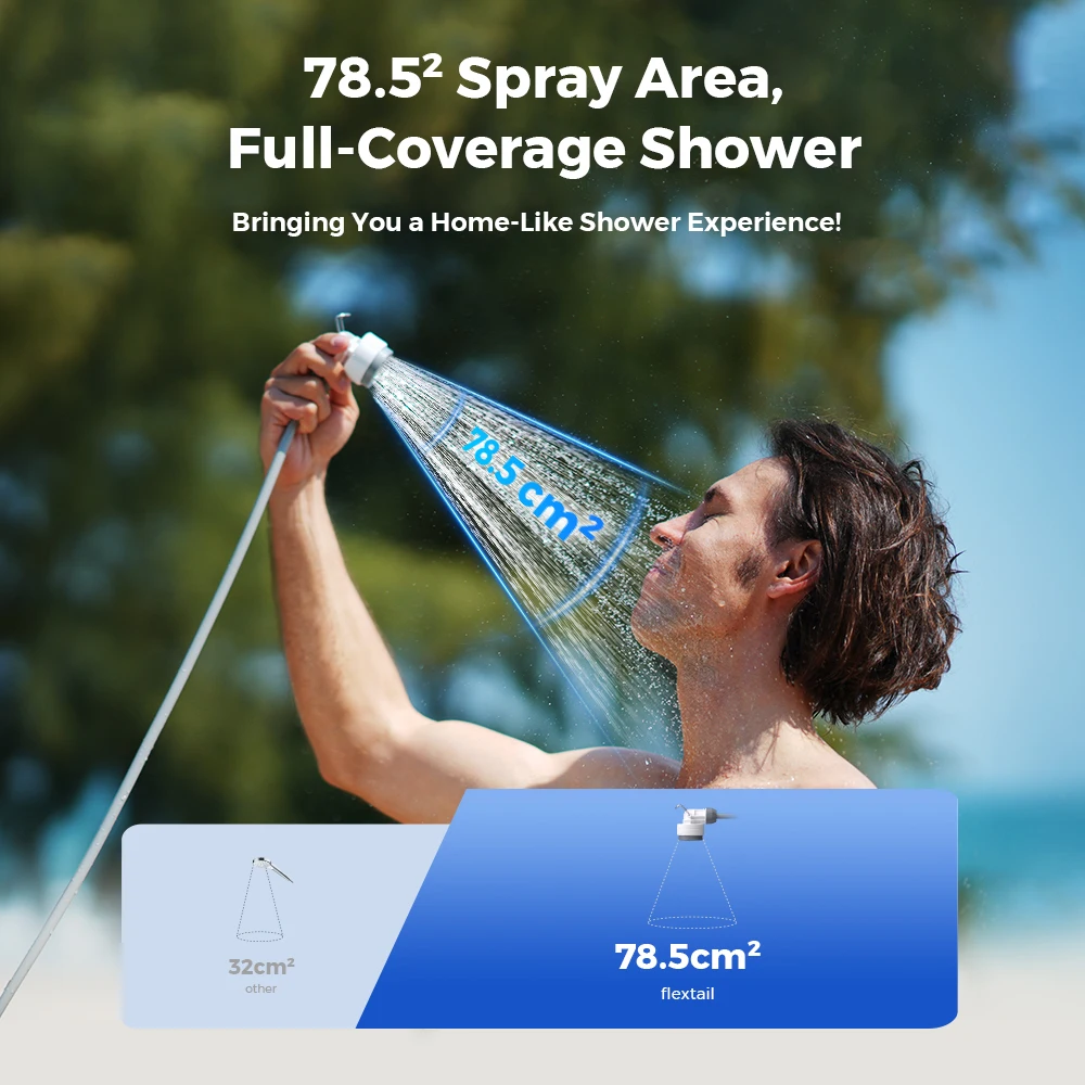 Douche de camping en plein air Pompe compacte. IPX7 étanche – Image 4