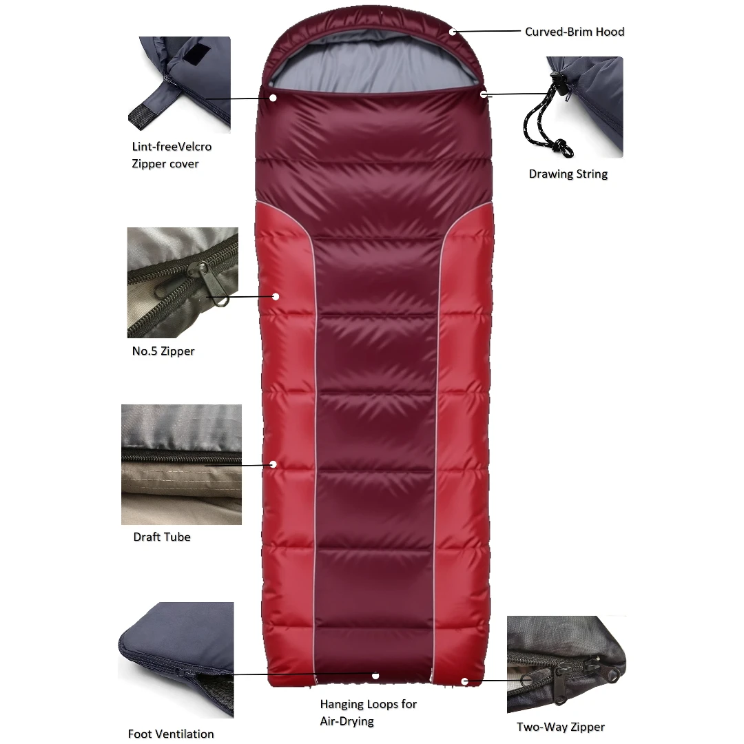 Sac de couchage ultra-léger compact adulte 4 saisons – Image 9
