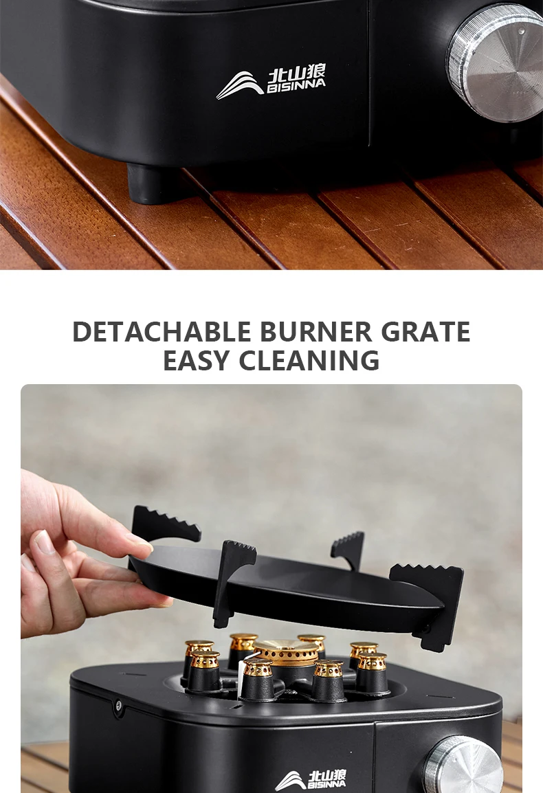 Cuisinière à gaz de Camping Portable 10000W haute puissance de feu brûleur de feu fort – Image 15