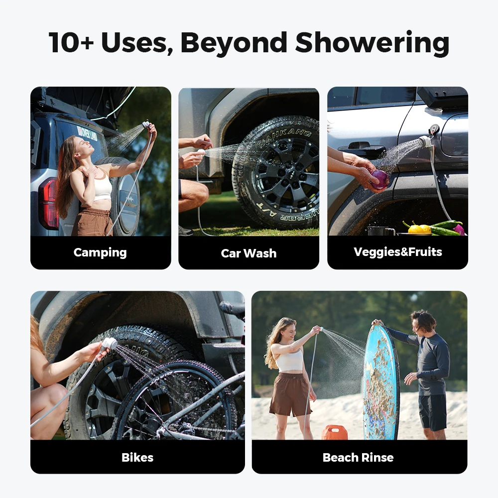 Douche de camping en plein air Pompe compacte. IPX7 étanche – Image 5