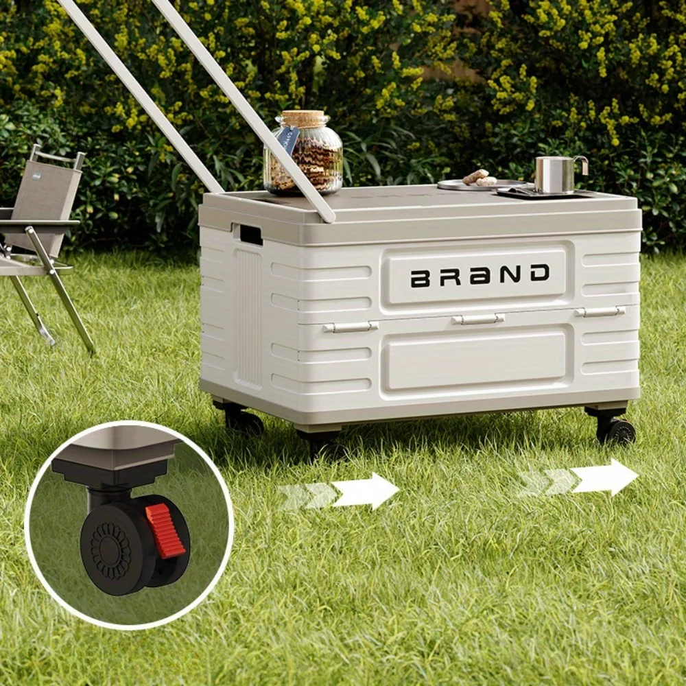Boîte rangement pliable avec roues et poignet de tractage – Image 5