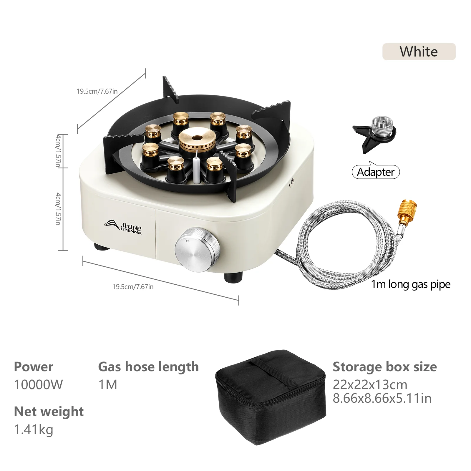 Cuisinière à gaz de Camping Portable 10000W haute puissance de feu brûleur de feu fort – Image 8