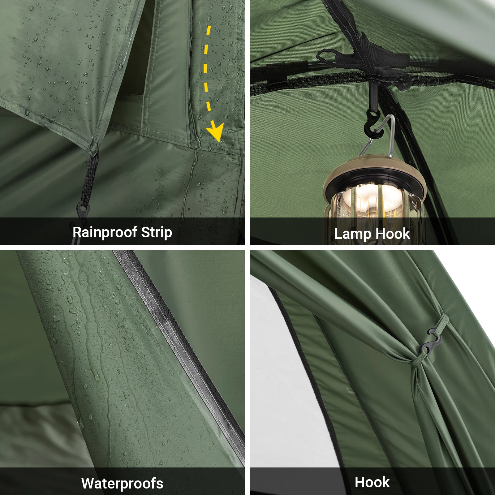 tente Camping, bivouac 1 personne (4 en 1 tentes Igloo) pompe à air électrique – Image 18