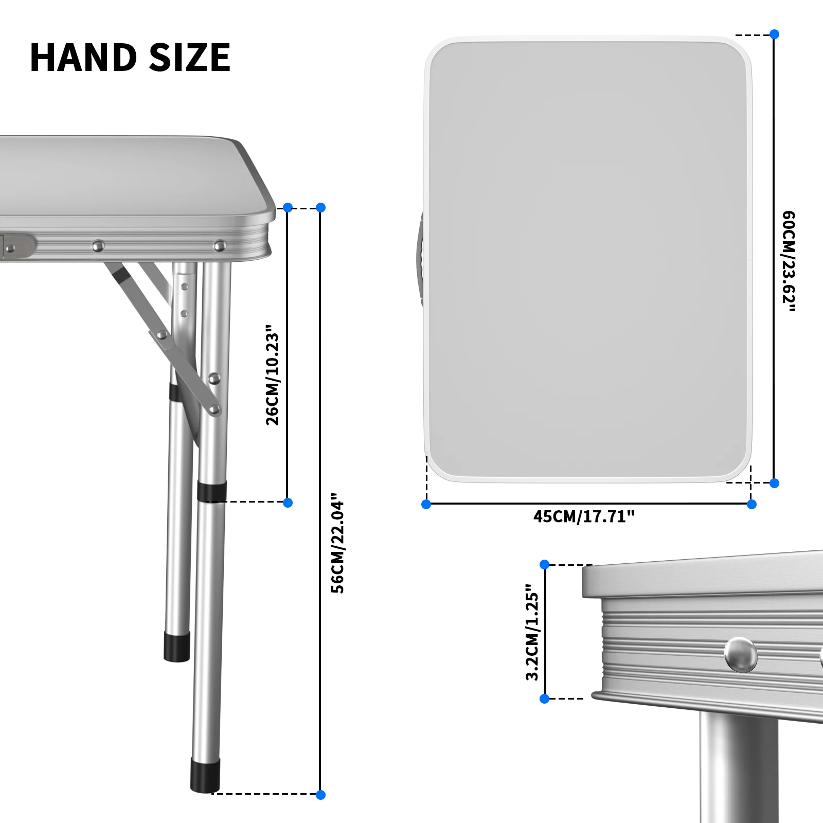 Table de camping pliable 60 x 45 cm – Image 6