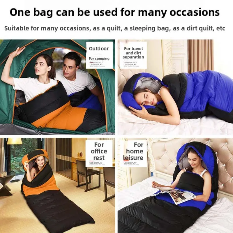 Sac de couchage avec sac à dos imperméable, en coton léger – Image 5