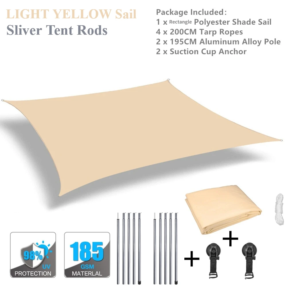 Auvent étanche 2x4M avec poteaux ventouses rétractable – Image 15