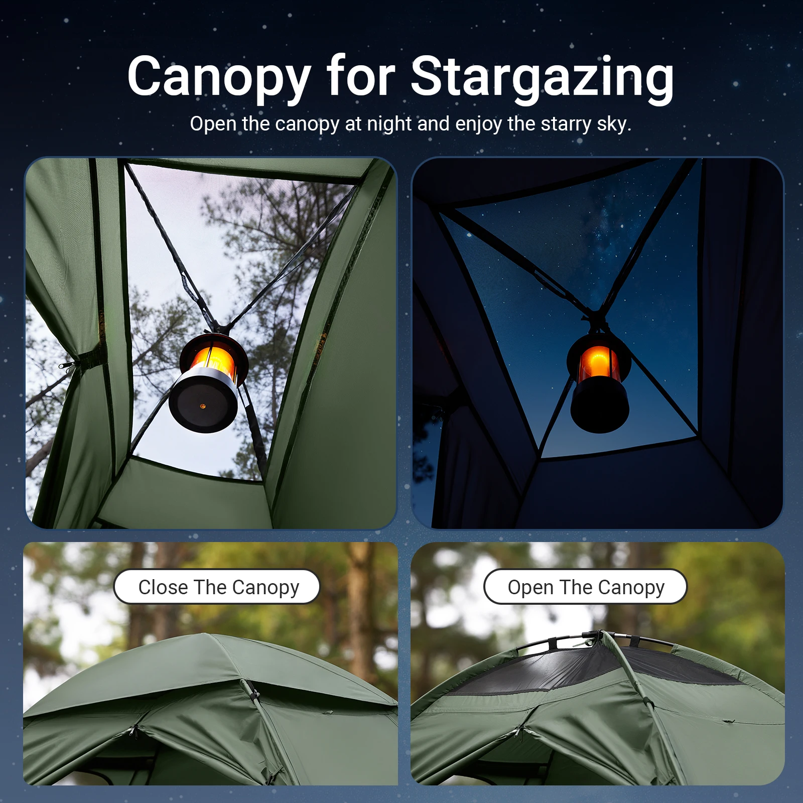 tente Camping, bivouac 1 personne (4 en 1 tentes Igloo) pompe à air électrique – Image 14