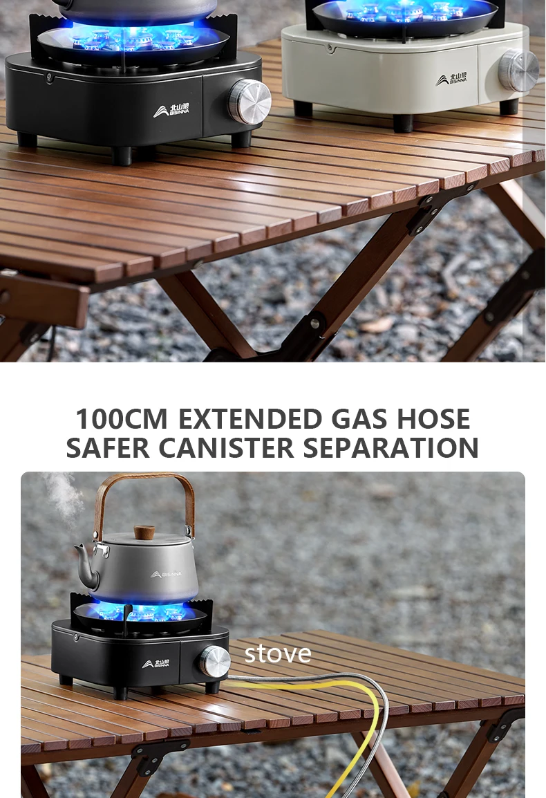 Cuisinière à gaz de Camping Portable 10000W haute puissance de feu brûleur de feu fort – Image 13