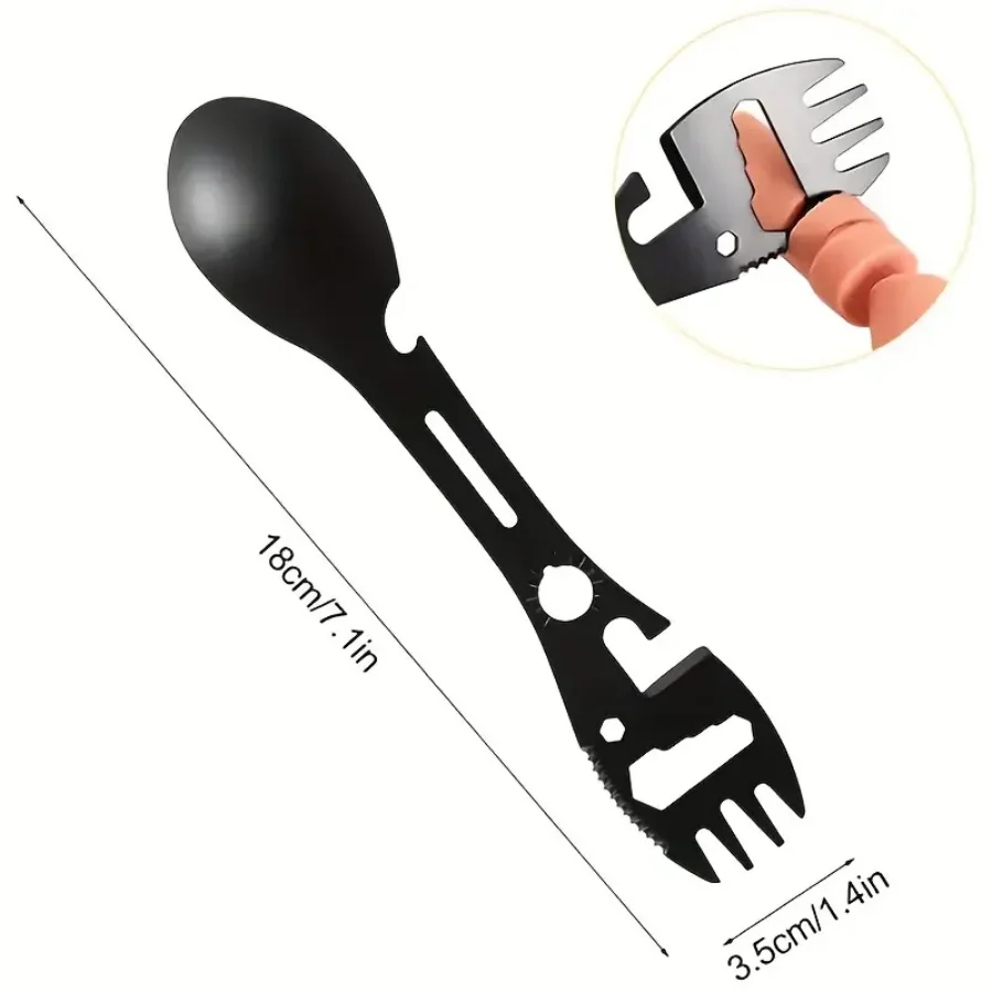 Couvert multifonctions 10 en 1 pour le camping et la survie en extérieur. – Image 4