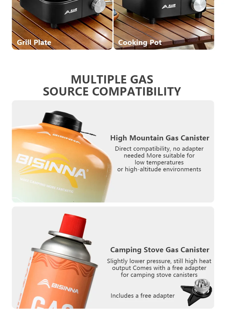 Cuisinière à gaz de Camping Portable 10000W haute puissance de feu brûleur de feu fort – Image 17