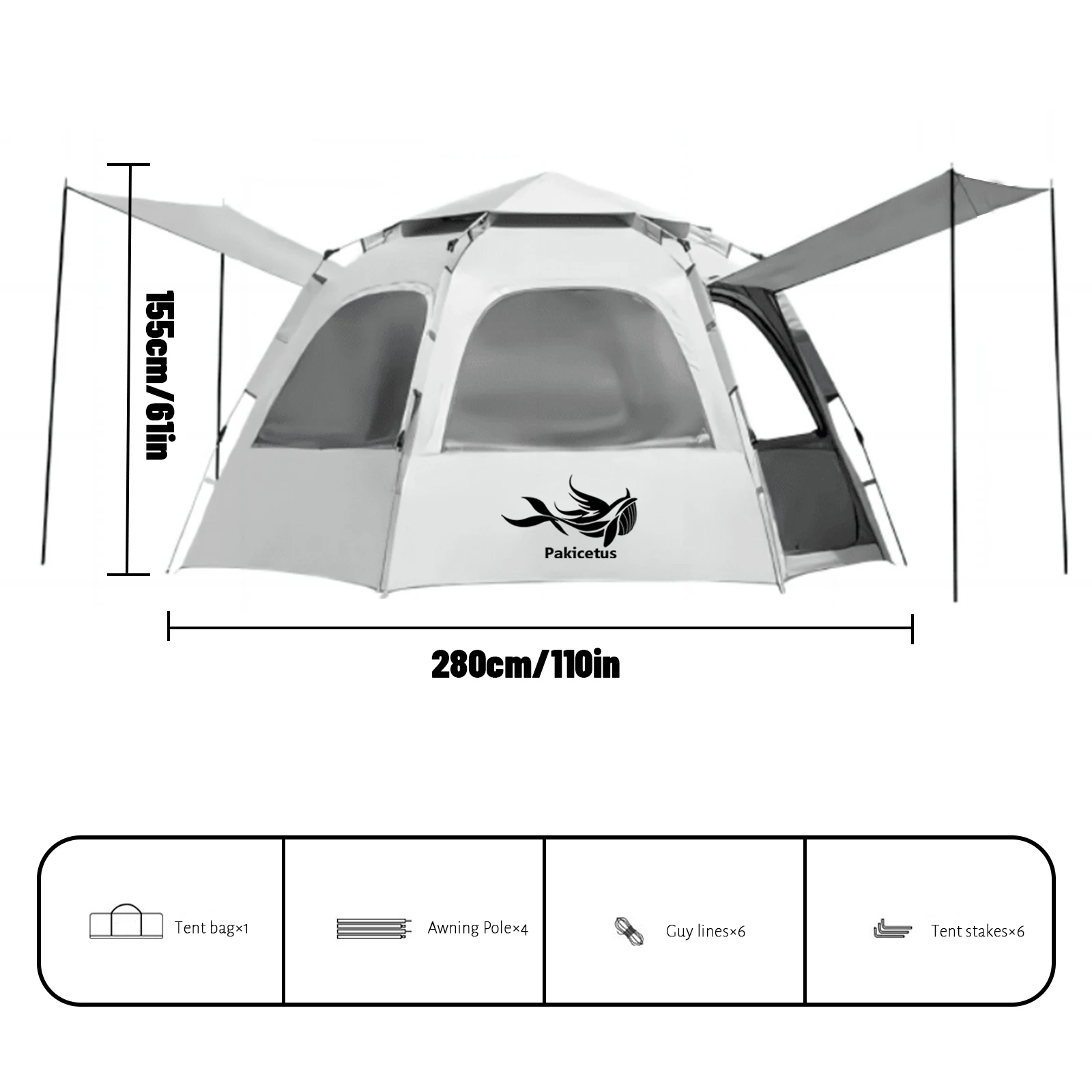 Tente Camping 1/2 et 3/4 personnes, tente Pop-Up montage facile – Image 5