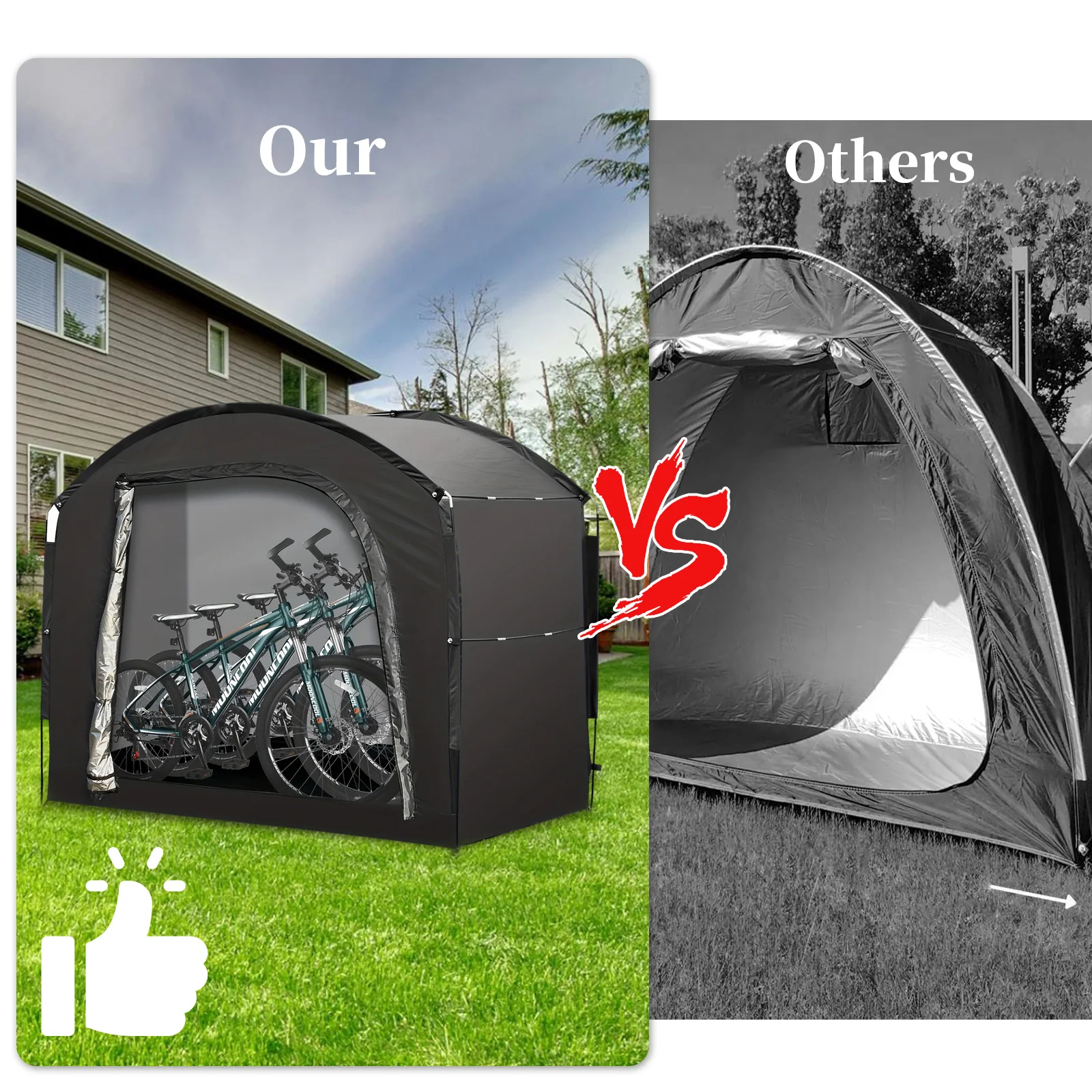 Tente portable pour 4 vélos ou motos 220 x 150 x 185 cm – Image 6