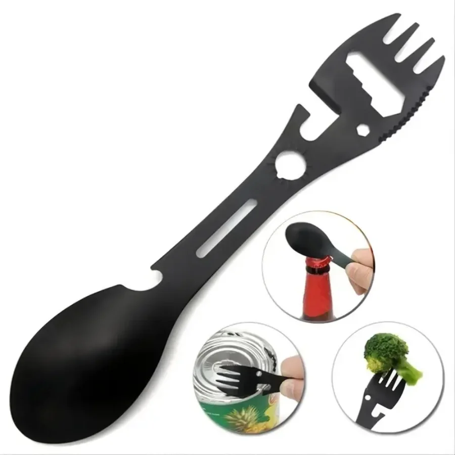 Couvert multifonctions 10 en 1 pour le camping et la survie en extérieur. – Image 2