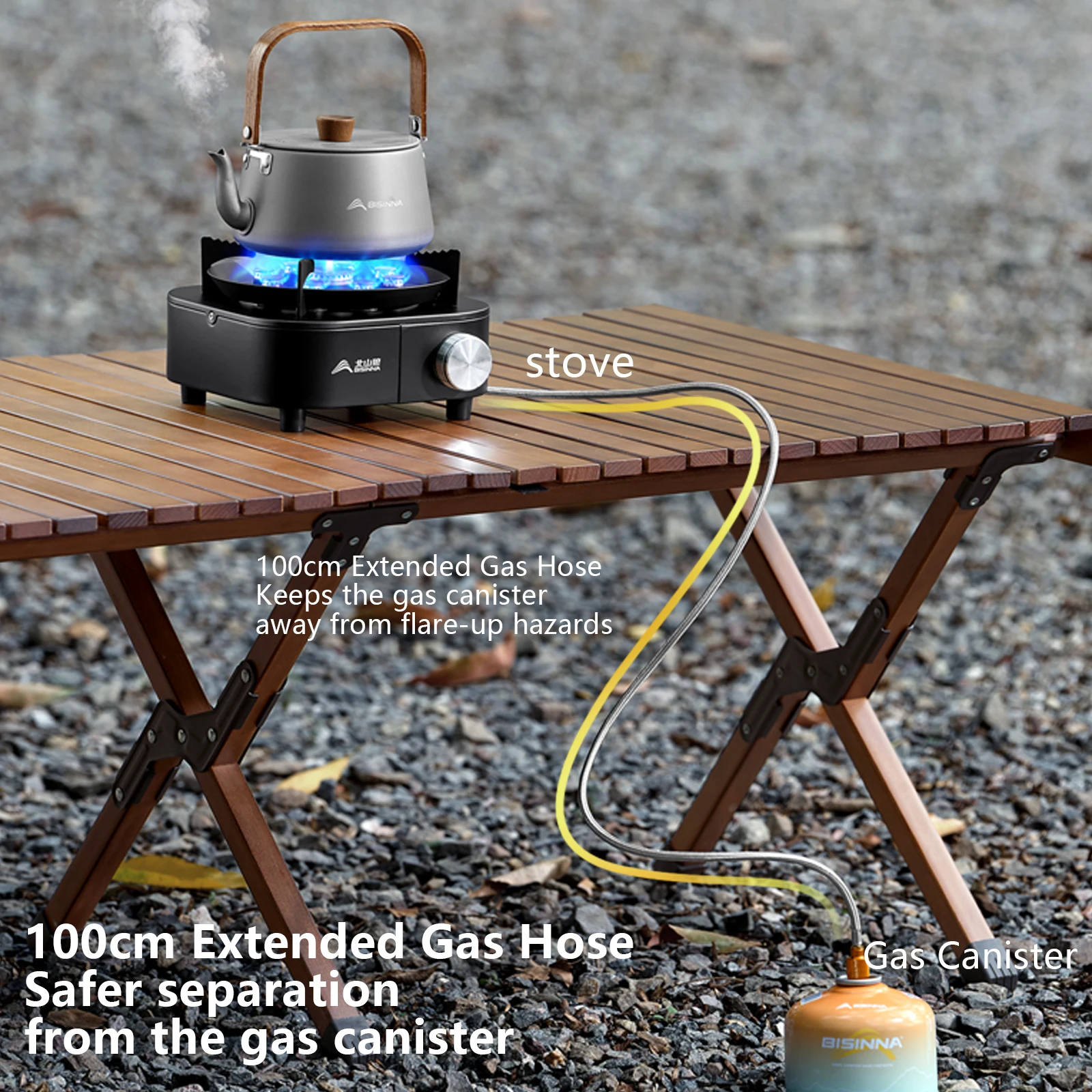 Cuisinière à gaz de Camping Portable 10000W haute puissance de feu brûleur de feu fort – Image 3