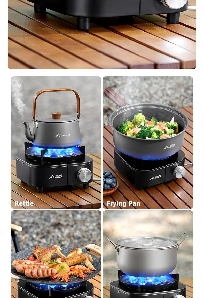 Cuisinière à gaz de Camping Portable 10000W haute puissance de feu brûleur de feu fort – Image 16