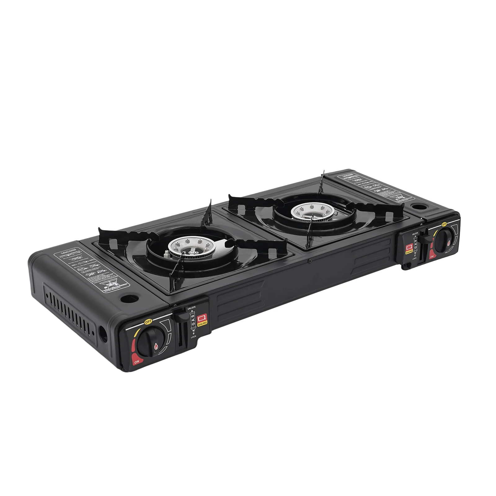 Réchaud de camping portable à 2 brûleurs, réchaud à gaz butane – Image 6