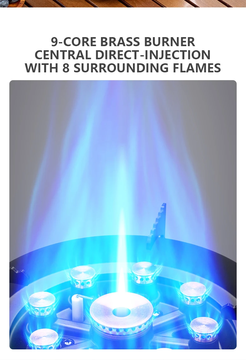 Cuisinière à gaz de Camping Portable 10000W haute puissance de feu brûleur de feu fort – Image 10
