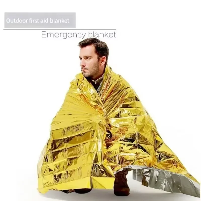 tente survie bivouac, abri d'urgence 1/2 personnes, sac de couchage, couverture thermique imperméable – Image 7