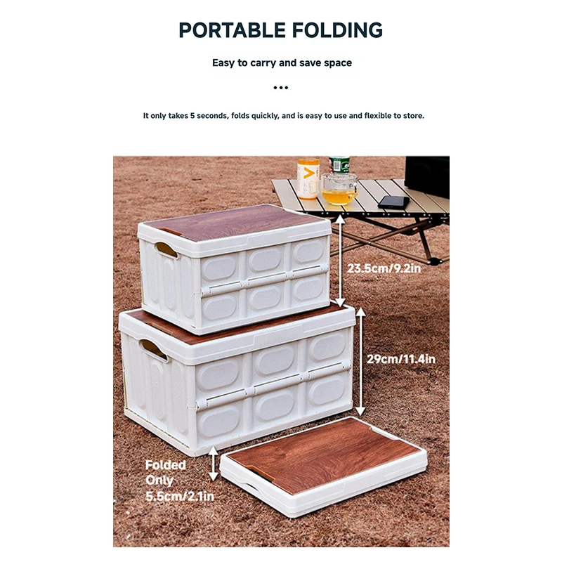 Boîte de rangement pliable 20-30-50L pique-nique – Image 2