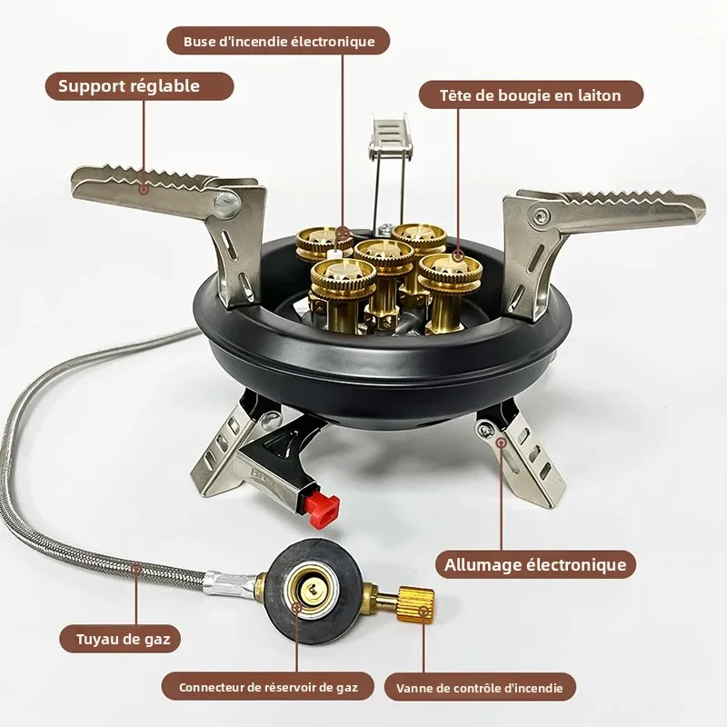 Cuisinière gaz Portable Camping haute pression extérieure – Image 3