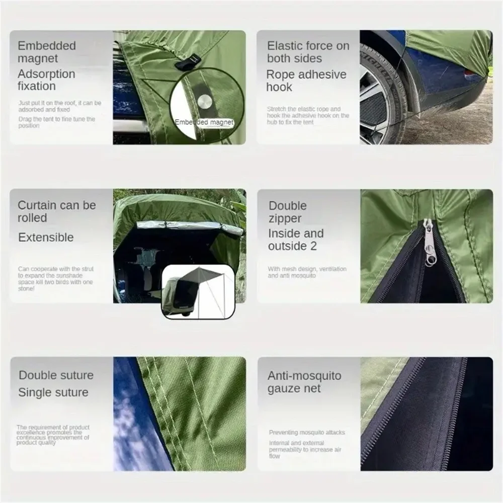Tente de coffre voiture, pare-soleil, anti-moustique sans poteaux – Image 6