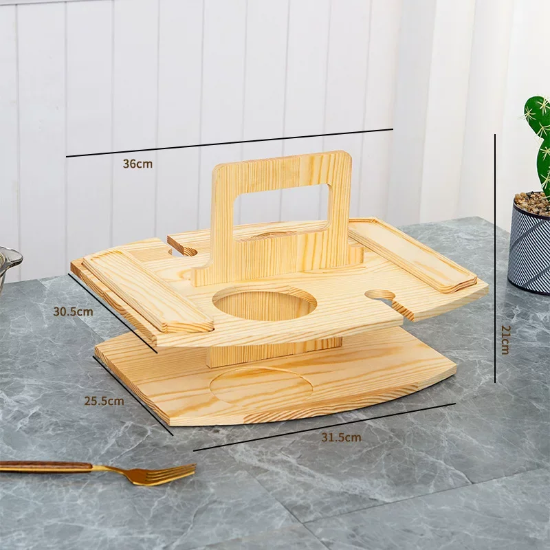 Table pliante portable en bois pour l'extérieur – Image 7