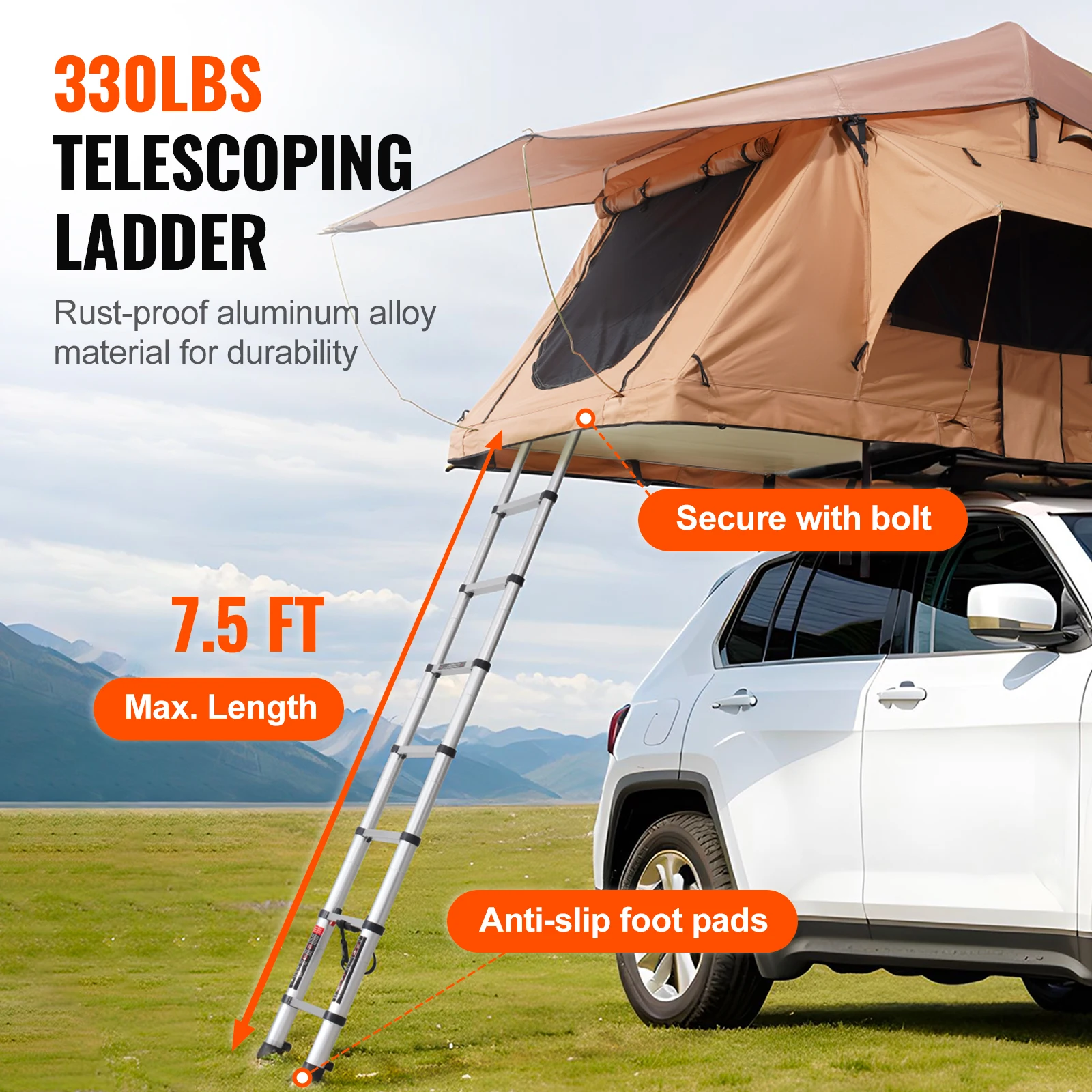 Tente de toit rigide 1/2 personnes (échelle Matelas Sac pour Jeep SUV Van Pickup) – Image 5