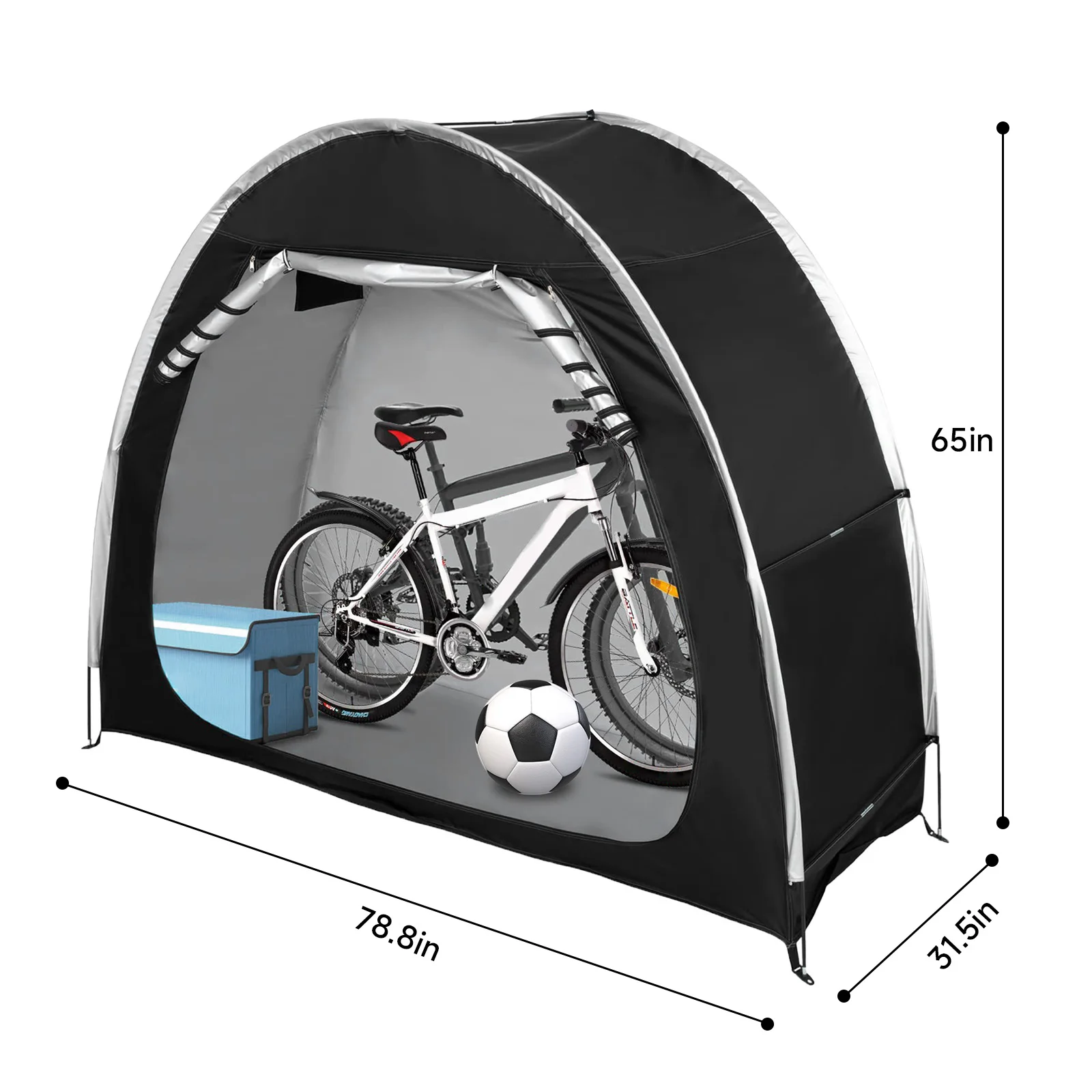 Tente portable pour 4 vélos ou motos 220 x 150 x 185 cm – Image 7