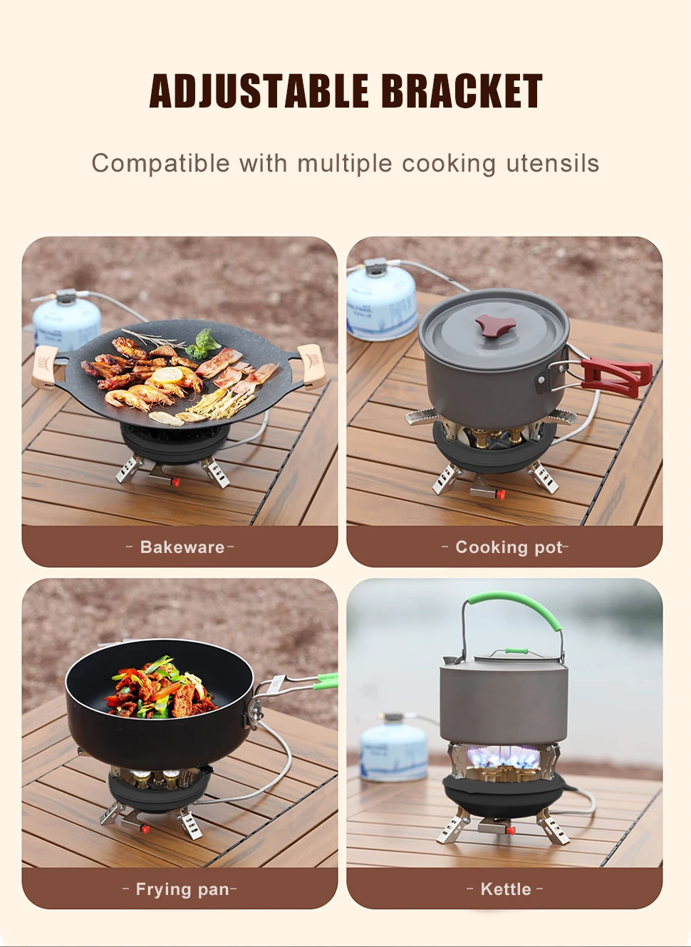 Cuisinière gaz Portable Camping haute pression extérieure – Image 18