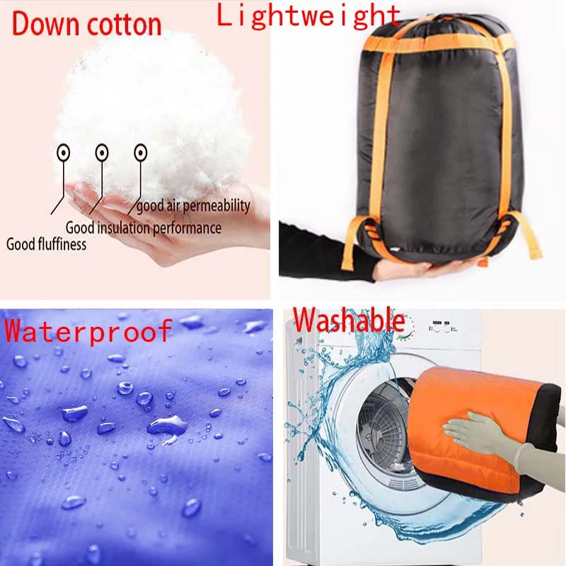 Sac de couchage avec sac à dos imperméable, en coton léger – Image 4