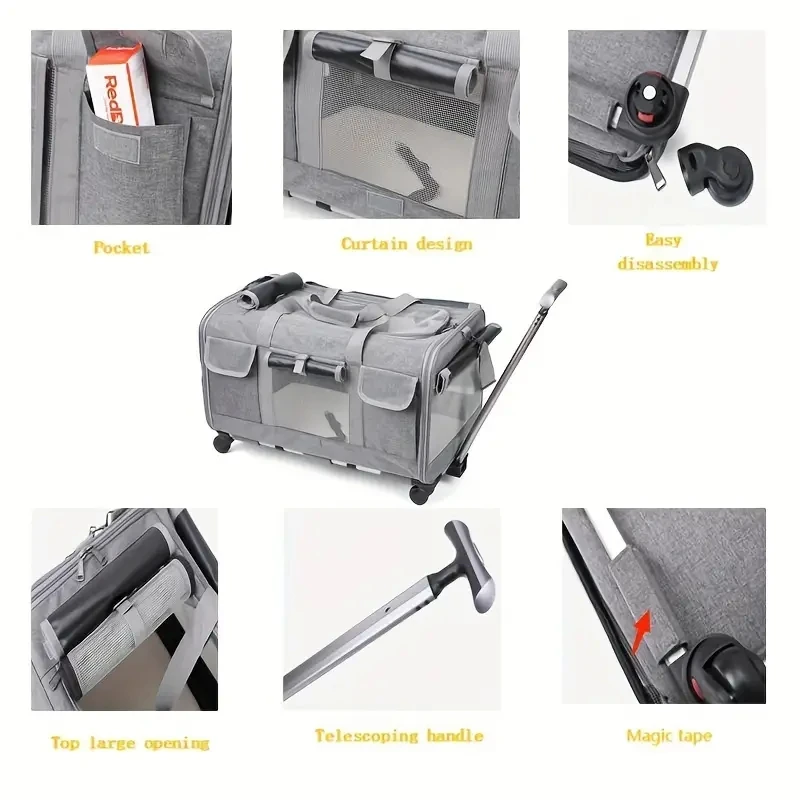 Valise/sac extra large pour animaux chien/chat, grand sac pliable facile à ranger – Image 3