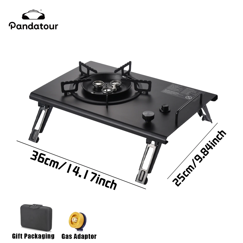 plaque de cuisson gaz Pandatour IGT pliable pour camping, table, barbecue, pique-nique, brûleur – Image 4