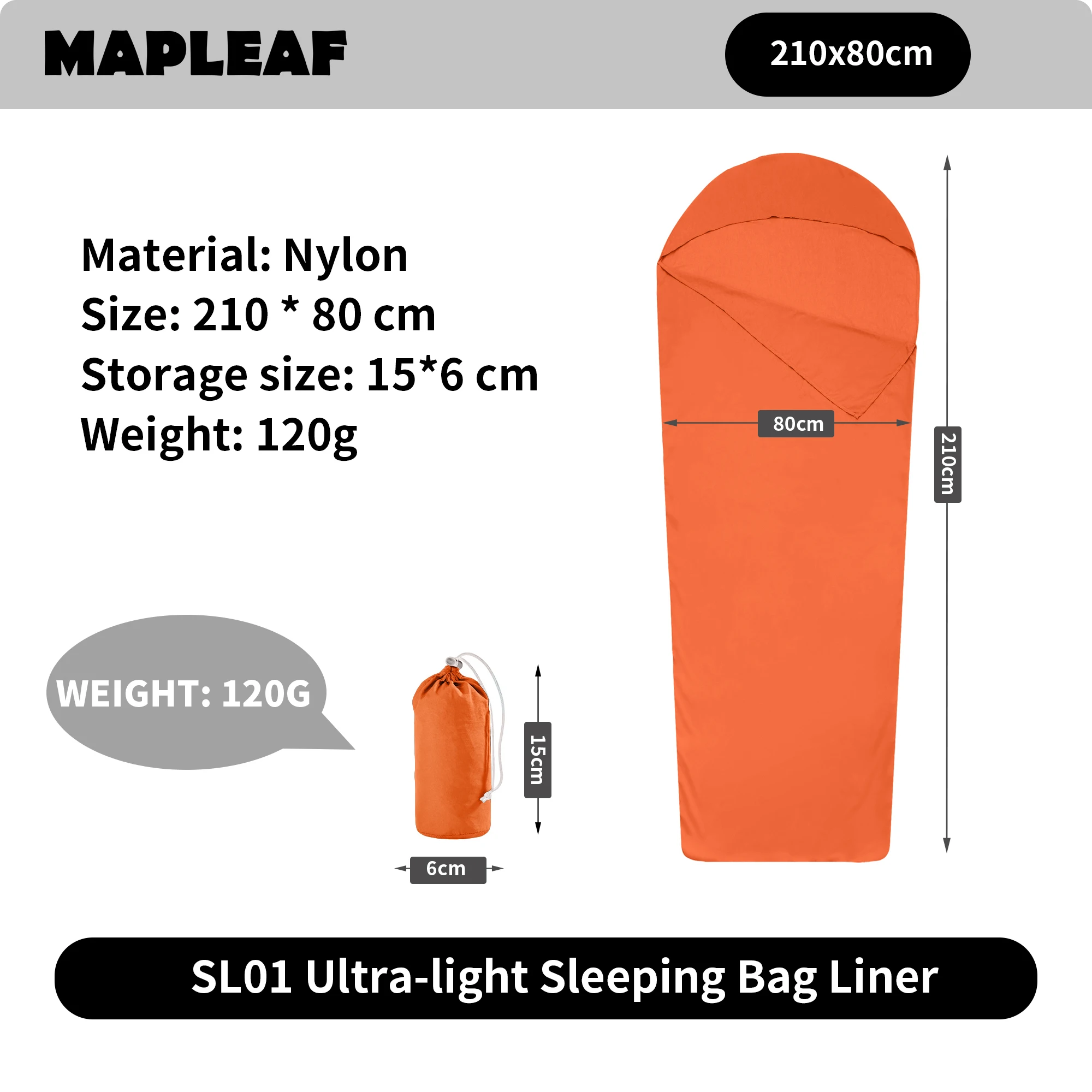 MAPLEAF Sleeping Bag Liner Lightweight Portable Summer Camping Sheet Outdoor Travel Hiking Backpacking Sleeping Bags – Image 11