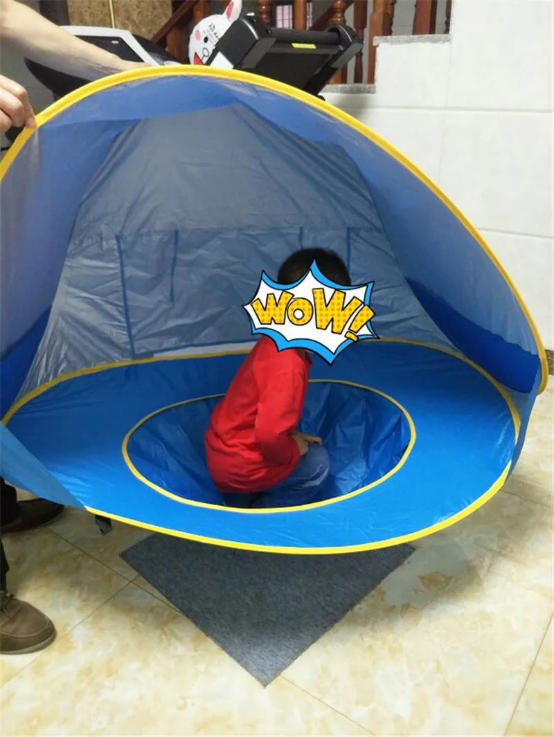 Tente avec petite piscine pour jeune enfants avec Protection UV – Image 23