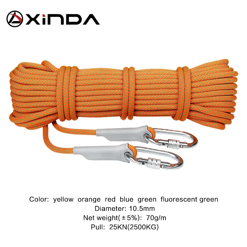 Corde d'escalade professionnelle XINDA 10 m, diamètre 10,5 mm, haute résistance, survie, sécurité, escalade – Image 5