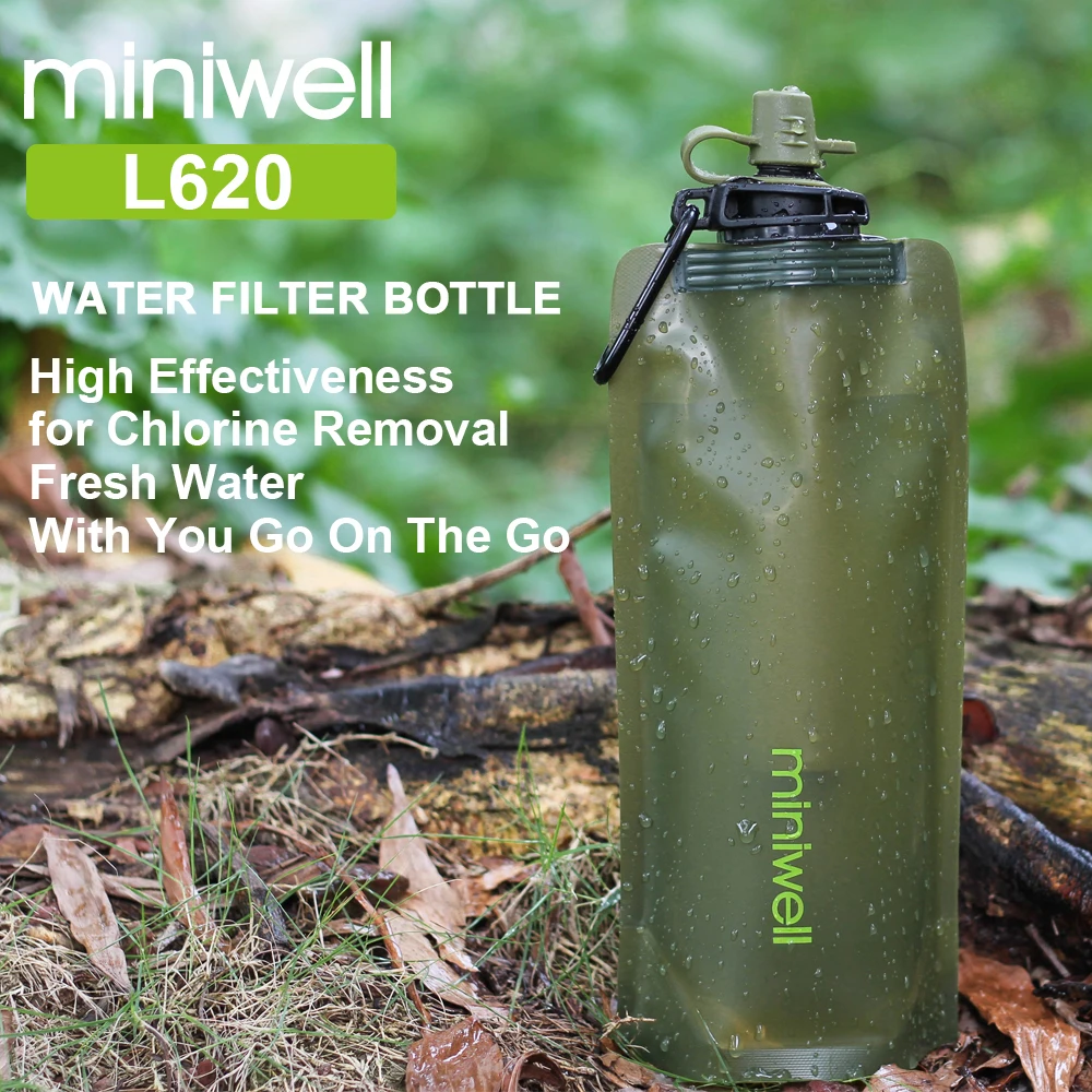 Purification d'eau Filtre à eau portable Miniwell Survival 1litre