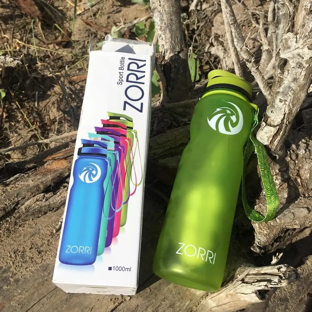 ZORRI Portable Sport Water Bottle 600/800/1000ml BPA Free Outdoor Travel Carrying Tritan Plastic Drink Bottle With Filter NEW – Image 3