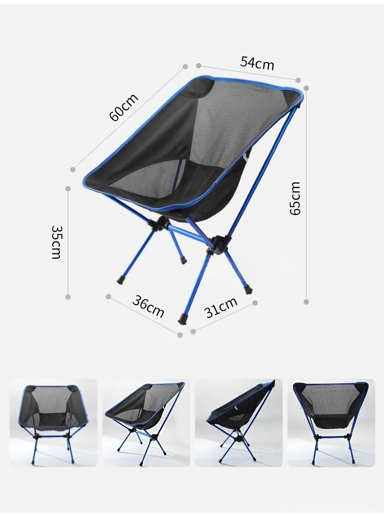 chaise pliante en alliage d'aluminium ultra légère Confortable (159kg) – Image 17