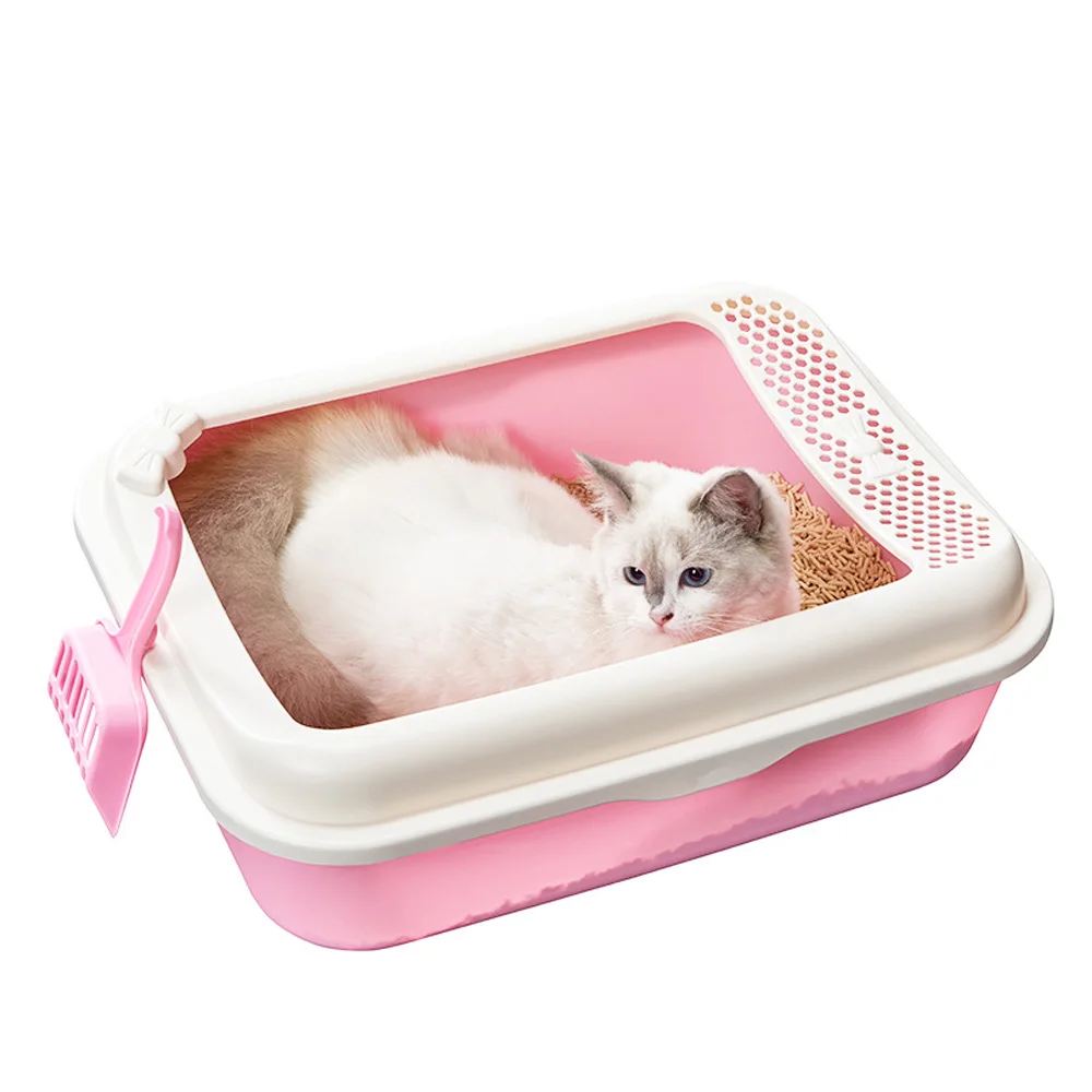 Bac à litière anti éclaboussures pour chat