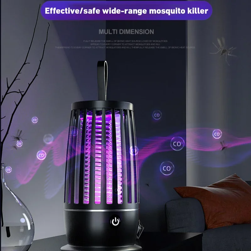 Lampe anti-moustiques électrique rechargeable par USB 2026, silencieux pour extérieur et intérieur – Image 2