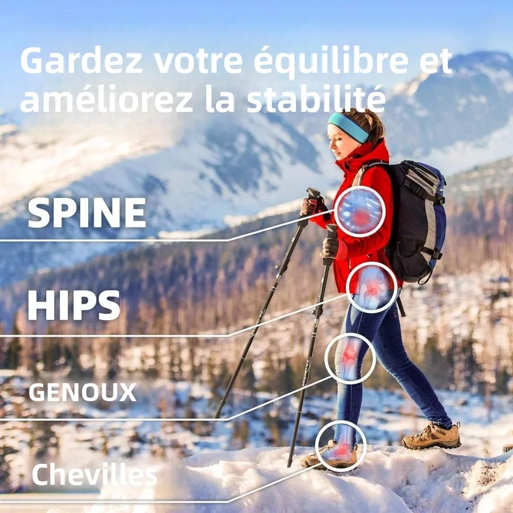 2 bâtons de trekking ultralégers pliables – Image 5