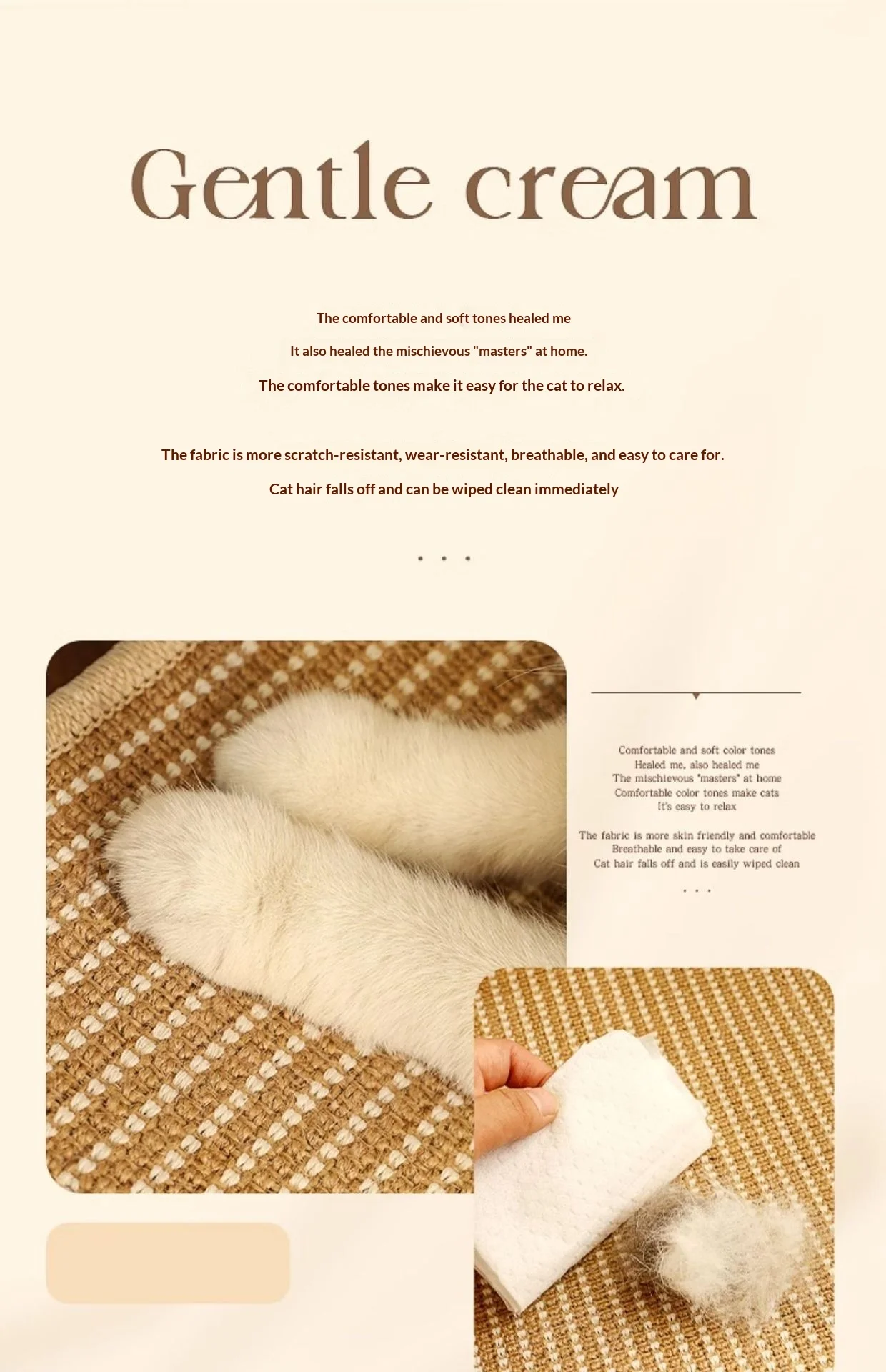 Lit de repos pour chat en forme de canapé Griffoir pour chat – Image 12