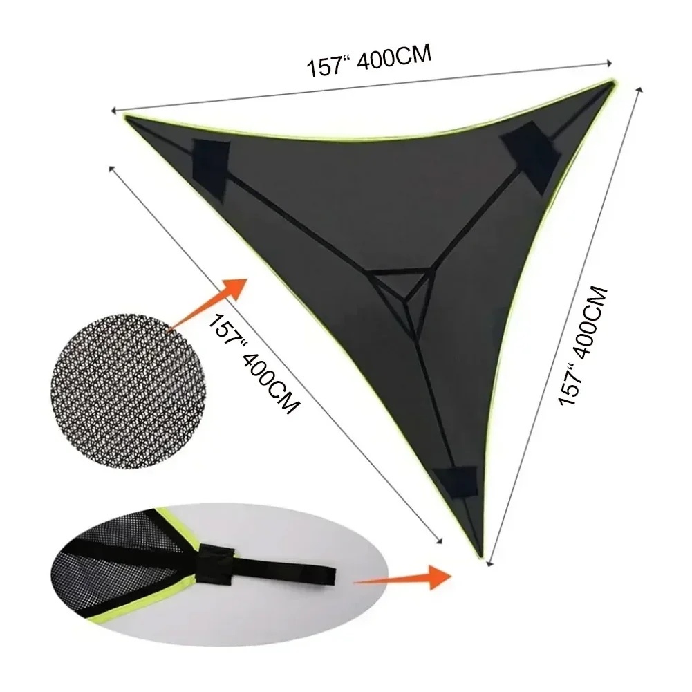 Hamac triangulaire multi-personnes filet pliable en maillerobuste – Image 6