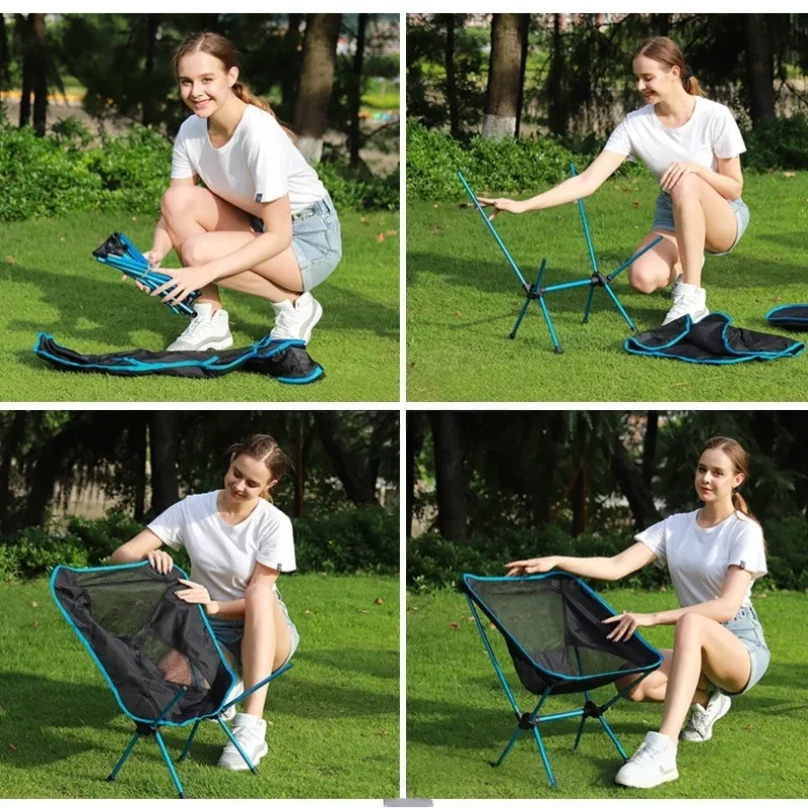 chaise pliante en alliage d'aluminium ultra légère Confortable (159kg) – Image 5