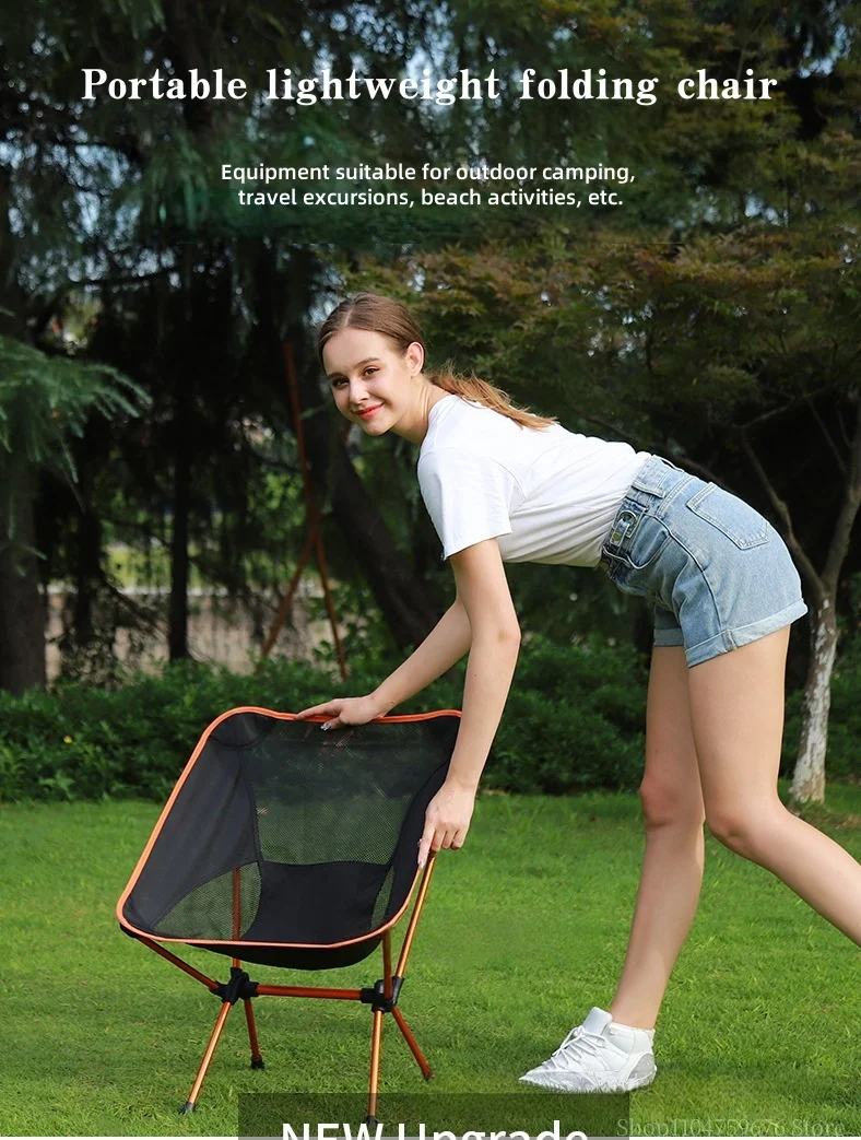 chaise pliante en alliage d'aluminium ultra légère Confortable (159kg) – Image 12