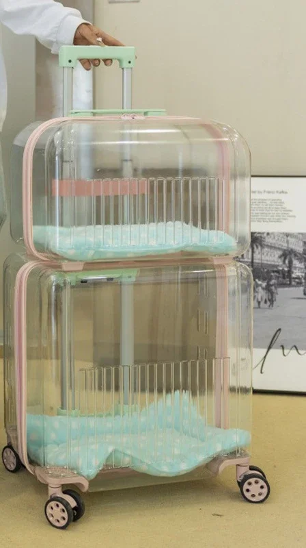 Valise/caisse de transport de chats/animaux pratique pour sortir, deux ou trois chats, valise pour chien ventilée – Image 8
