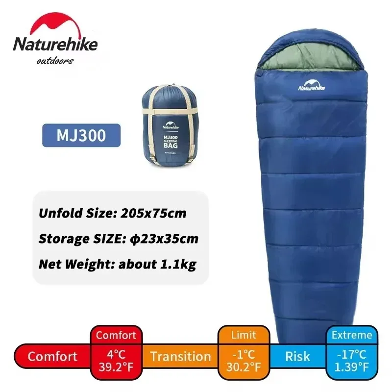 Sac de couchage de camping ultralégers imperméables 0℃/+5℃ 4 saisons Naturehike MJ300 MJ600 – Image 9