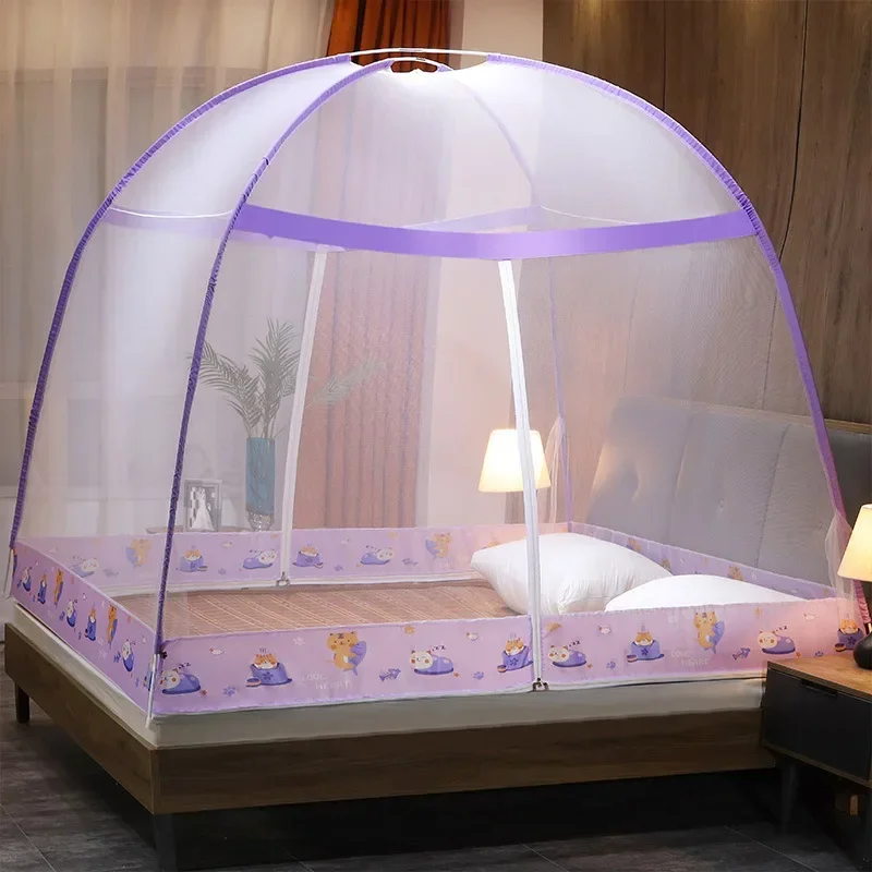 Moustiquaire de lit pliable pour lit double, respirante, anti-moustiques, pour la maison, les voyages et le camping – Image 23